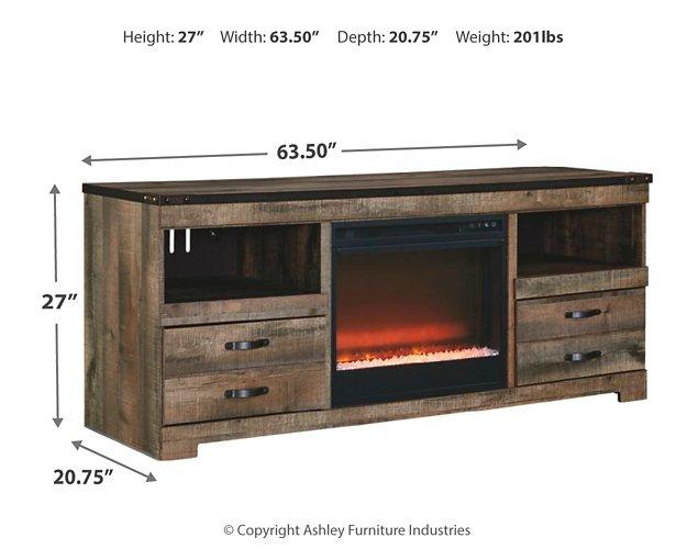 Trinell 63 TV Stand with Electric Fireplace