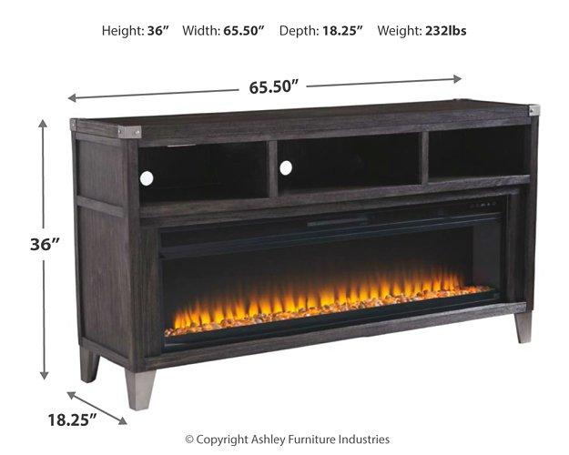 Todoe 65 TV Stand with Electric Fireplace