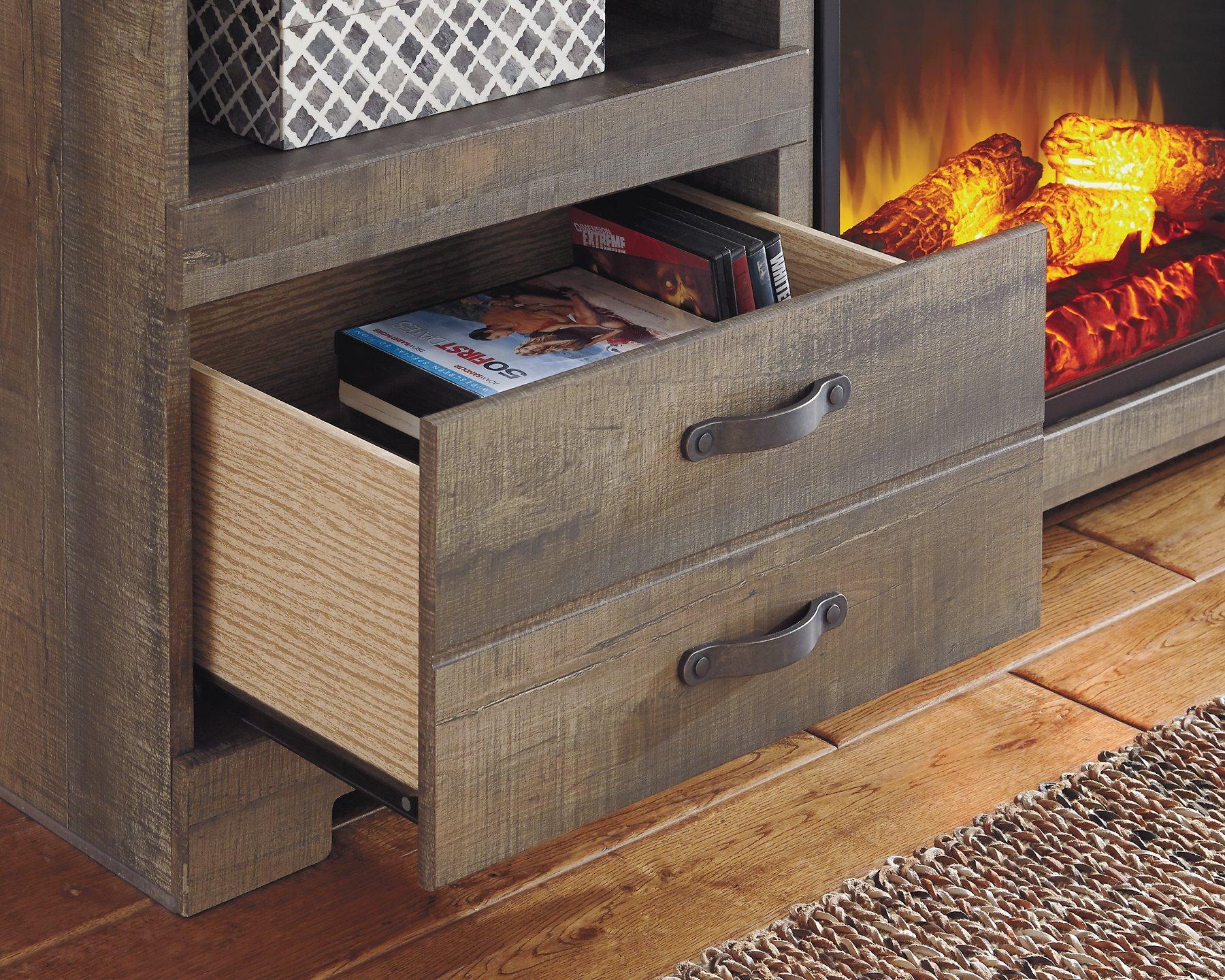 Trinell 63 TV Stand with Electric Fireplace