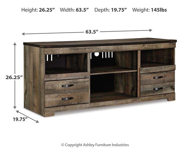 Trinell 63 TV Stand with Electric Fireplace